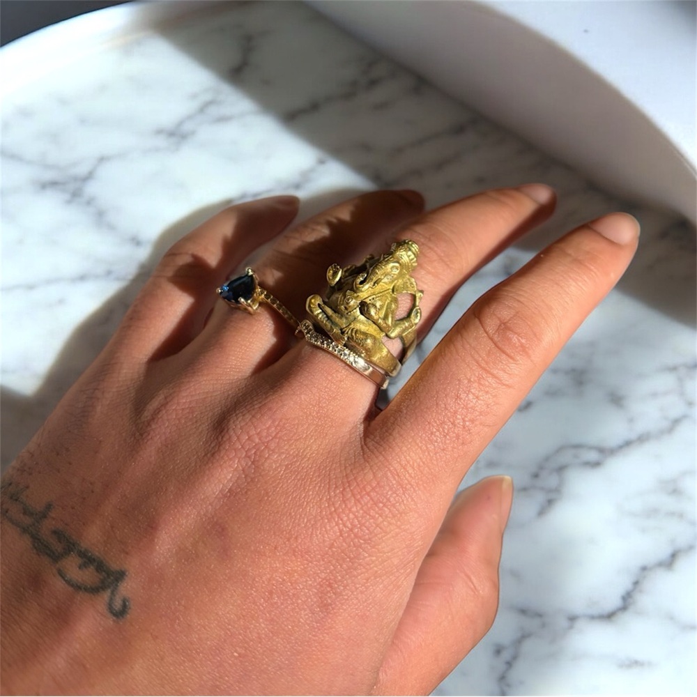 Gnesha Metal size 10 ring set